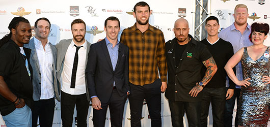 Simon Pagenaud, James Hinchcliffe, Andrew Luck