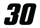 's car number, #30
