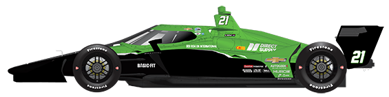 Driver of the #21 Rinus VeeKay's Car Livery