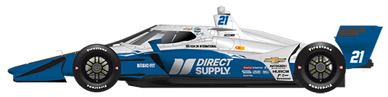 Driver of the #21 Rinus VeeKay's Car Livery