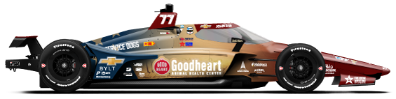 Driver of the #77 Sting Ray Robb's Car Livery