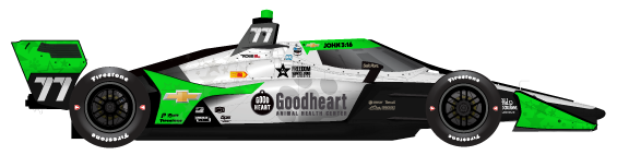 Driver of the #77 Sting Ray Robb's Car Livery