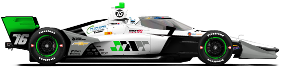 Driver of the #76 Rinus VeeKay's Car Livery