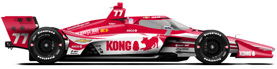 Driver of the #77 Sting Ray Robb's Car Livery