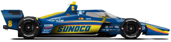 Driver of the #8 Kyffin Simpson's Car Livery