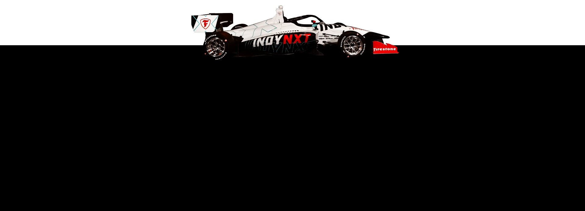 An INDY NXT car with no branding