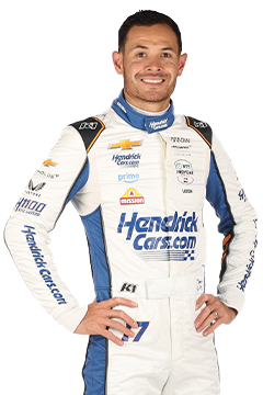 Bust of Kyle Larson, driver of the #17