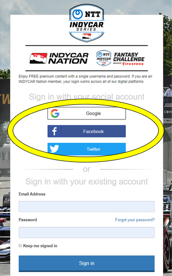Fantasy Racing SSO Instructions