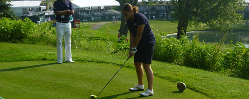 Simona Plays in Pro-Am Tournament