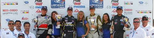 USF2000 Race 1 Podium at Mid-Ohio