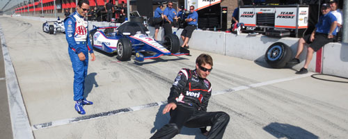Power and Castroneves dance at Fontana