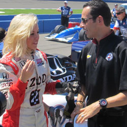 Helio Castroneves with Chelsie Hightower
