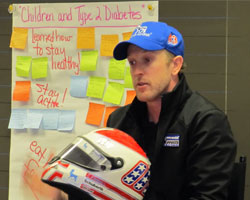 Charlie Kimball speaks on diabetes