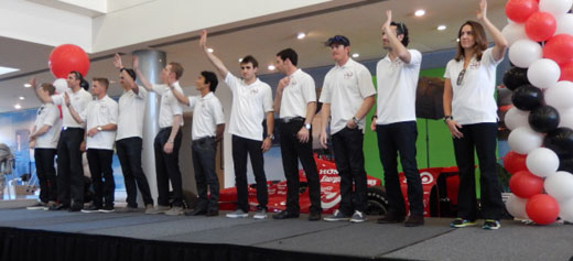 Honda lineup at gathering in Long Beach