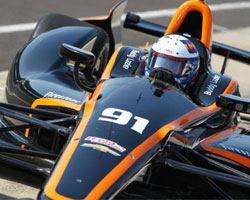 Buddy Lazier rolls out on track