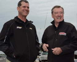 Jim Harbaugh and Johnny Rutherford