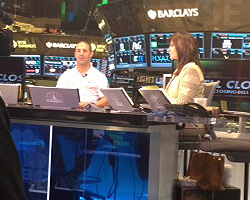 Tony Kanaan on CNBC in New York