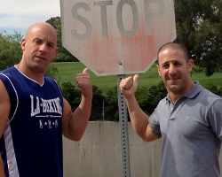 Tony Kanaan and Vin Diesel