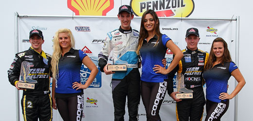 Pro Mazda Podium from Race 1 in Houston