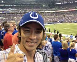 Takuma Sato at Indianapolis Colts game