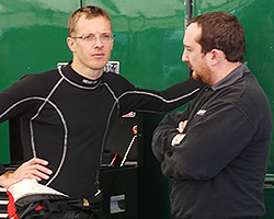 Sebastien Bourdais & engineer