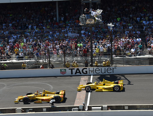 Ryan Hunter-Reay and Helio Castroneves
