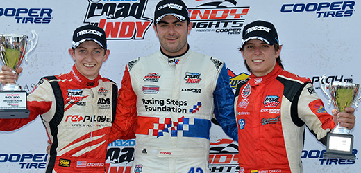 Zach Veach, Jack Harvey, and Gabby Chaves