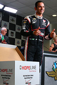 Helio Castroneves and HopeLine
