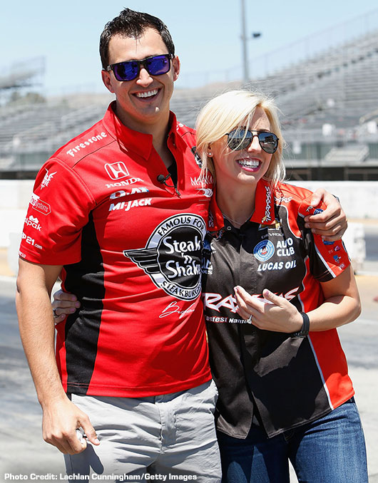 Graham Rahal and Courtney Force