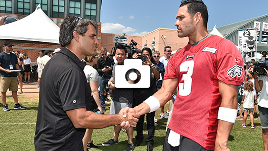 Juan Pablo Montoya and Mark Sanchez