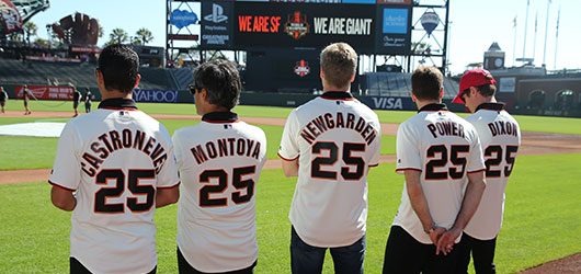 Helio Castroneves, Juan Pablo Montoya, Josef Newgarden, Will Power, and Scott Dixon