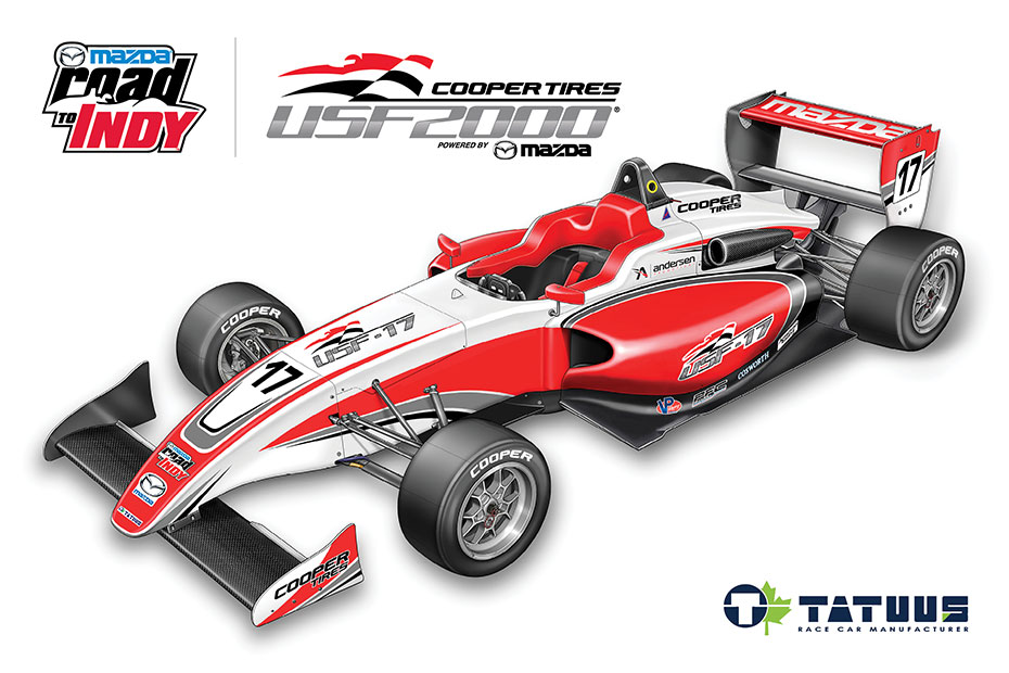 New USF17 Car from Tatuus