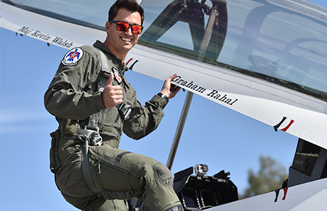 Graham Rahal with the USAF Thunderbirds