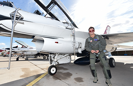 Graham Rahal with the USAF Thunderbirds