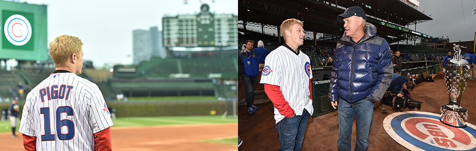 Spencer Pigot and Ryne Sandberg