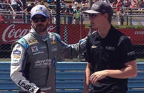 Josef Newgarden and Jimmie Johnson