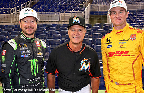 Kurt Busch, Don Mattingly, and Ryan Hunter-Reay