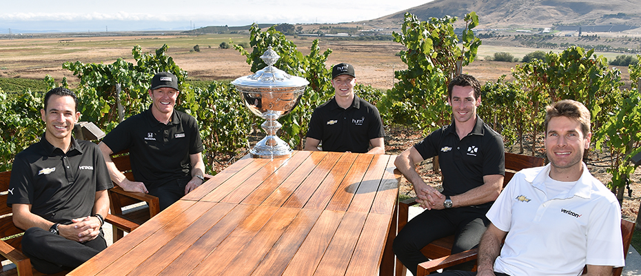 Helio Castroneves, Scott Dixon, Josef Newgarden, Simon Pagenaud, and Will Power