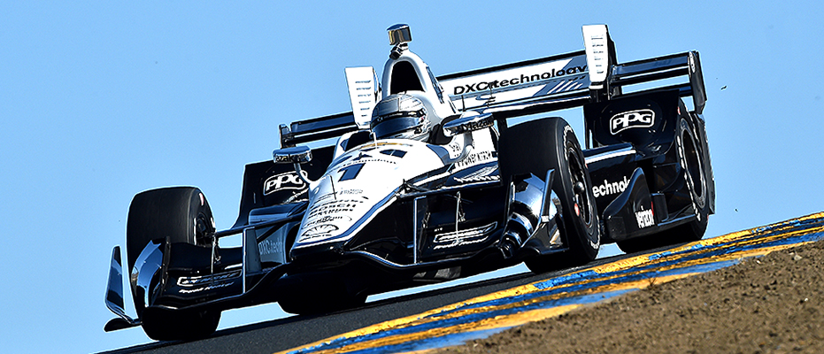 Simon Pagenaud in the DXC Chevrolet at Sonoma.