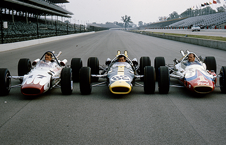 A.J. Foyt, Jim Clark, and Dan Gurney
