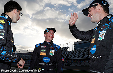 Jordan Taylor, Renger van der Zande, and Ryan Hunter-Reay
