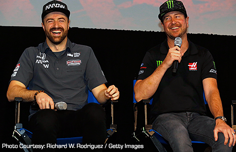 James Hinchcliffe and Kurt Busch