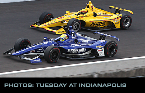 Spencer Pigot and Helio Castroneves