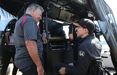 Mario Andretti and Robert Wickens