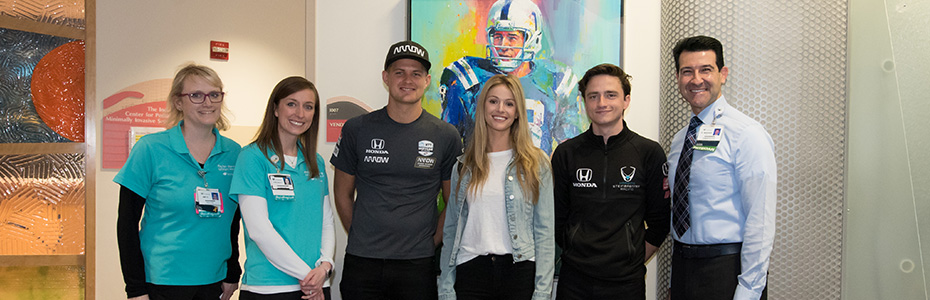 Racing For Kids visit Peyton Manning Children's Hospital