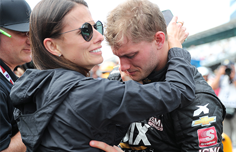 Sage Karam cries after Indy 500 qualifying