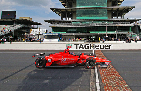 Marco Andretti crosses yard of bricks