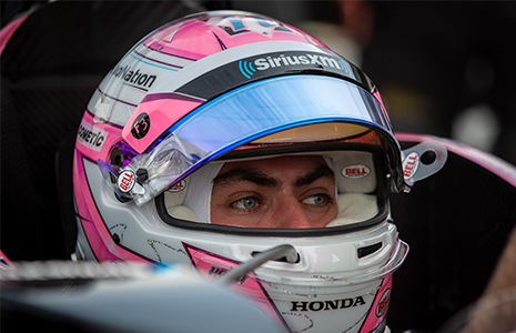 Jack Harvey pink helmet