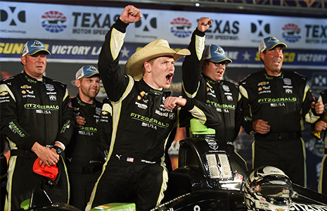 Josef Newgarden and crew in Texas victory lane