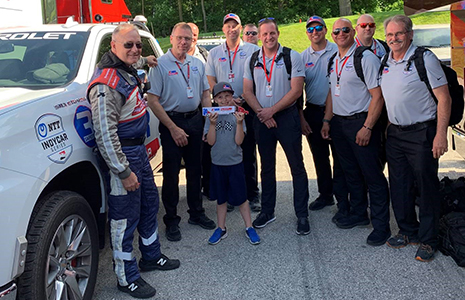 Teddy Madgwick with AMR INDYCAR Safety Team